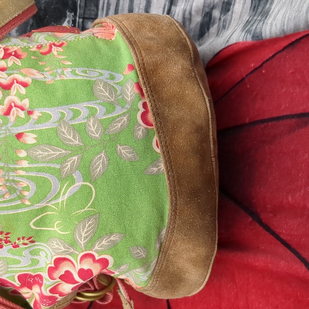 Lucky Brand! Floral suede Bohemian bag - Picture 7 of 16